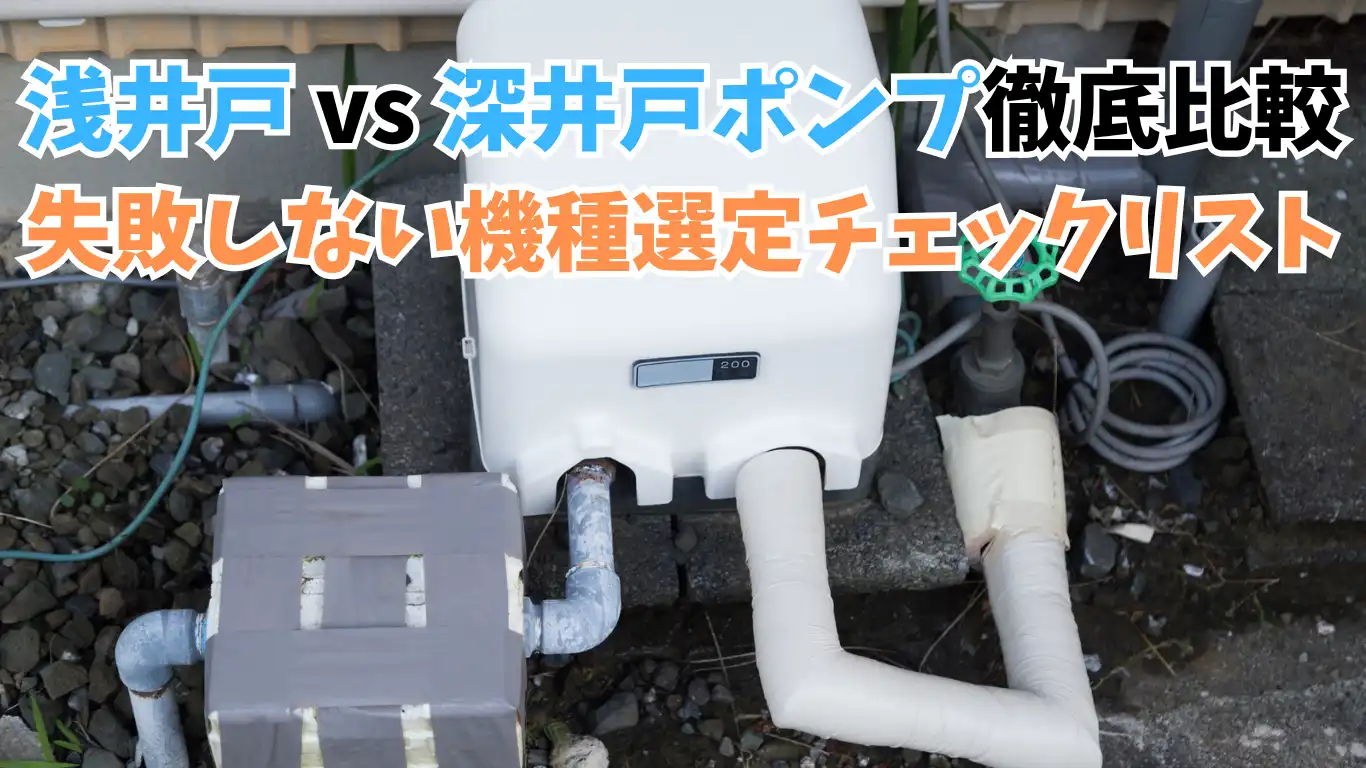 浅井戸 vs 深井戸ポンプ徹底比較 失敗しない機種選定チェックリスト